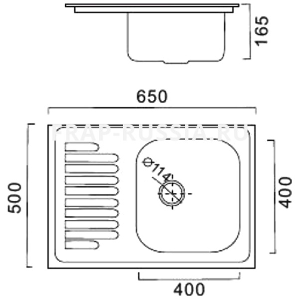 Кухонная мойка декор frap fd65065
