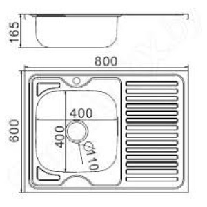 Кухонная мойка глянцевая frap f66080