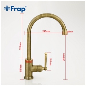 Смеситель для кухни с гайкой бронза frap f4152-4