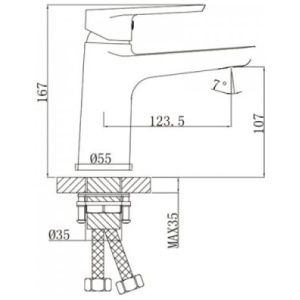 Смеситель для раковины gappo g1067