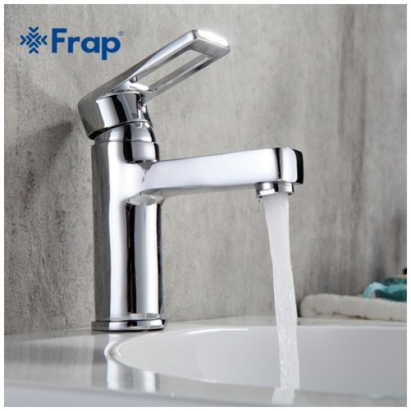 Смеситель для раковины с гайкой хром frap f1072