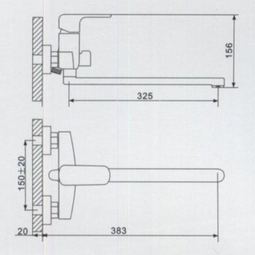 smesitel-dlya-vanny-s-izlivom-35-sm-i-pereklyuchatelem-v-korpuse-hrom-gappo-g2260-2 Смеситель для ванны с изливом 35 см и переключателем в корпусе хром gappo g2260