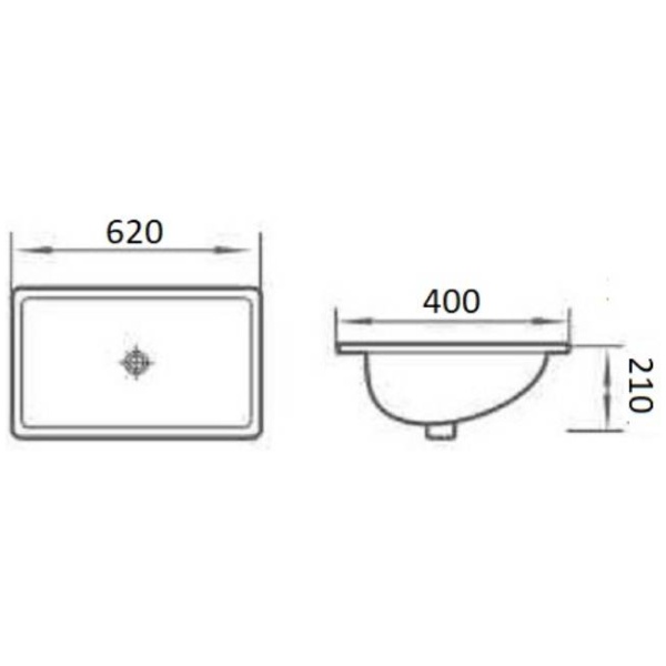 Умывальник ceramalux 540f