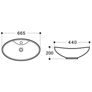 Умывальник ceramalux 7025