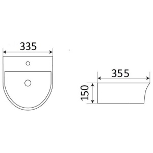 Умывальник ceramalux 78370