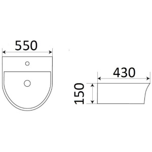 Умывальник ceramalux 78370c