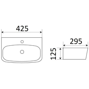 Умывальник ceramalux 78401