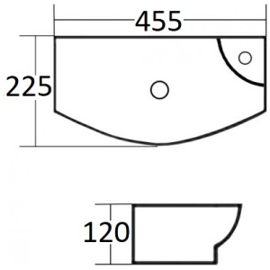 Умывальник ceramalux 7946l