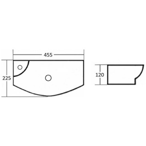 Умывальник ceramalux 7946r