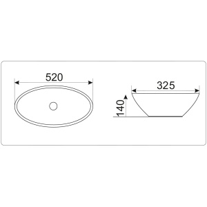 Умывальник ceramalux 9021