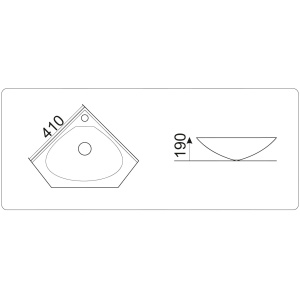 Умывальник ceramalux 9068b