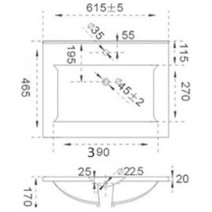 Умывальник ceramalux jy-807-60