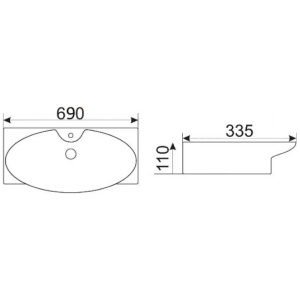 Умывальник ceramalux str4282a